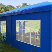 Outsunny 9.6' X 19' Large Party Tent, Outdoor Event Shelter, Gazebo Canopy With 4 Removable Window S