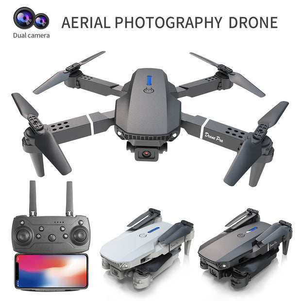 E88 Dual Camera Drone For Beginners WiFi FPV Double Folding RC Quadcopter Altitude Hold, Remote Control Toy For Beginners, Ideal Men's Gift For Outdoor Fun, Great For Christmas, Halloween, And Thanksgiving