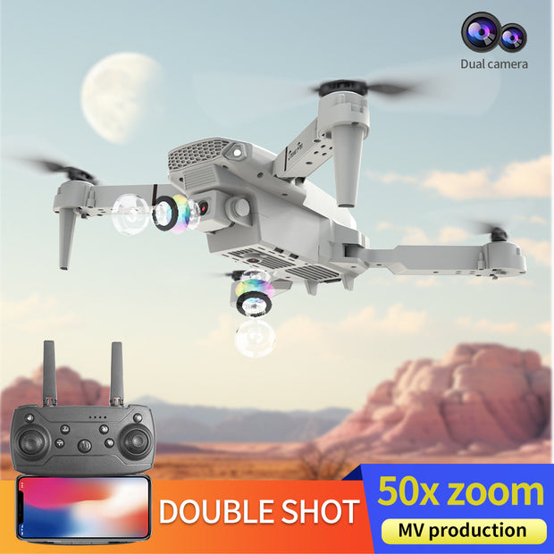 E88 Dual Camera Drone For Beginners WiFi FPV Double Folding RC Quadcopter Altitude Hold, Remote Control Toy For Beginners, Ideal Men's Gift For Outdoor Fun, Great For Christmas, Halloween, And Thanksgiving