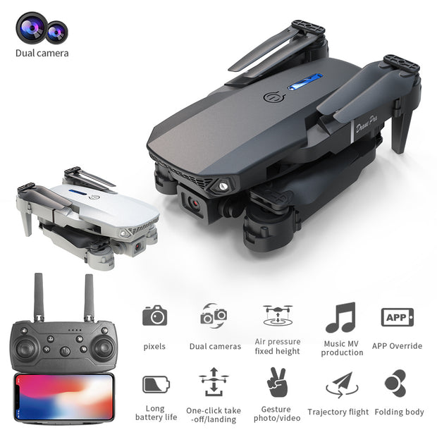 E88 Dual Camera Drone For Beginners WiFi FPV Double Folding RC Quadcopter Altitude Hold, Remote Control Toy For Beginners, Ideal Men's Gift For Outdoor Fun, Great For Christmas, Halloween, And Thanksgiving