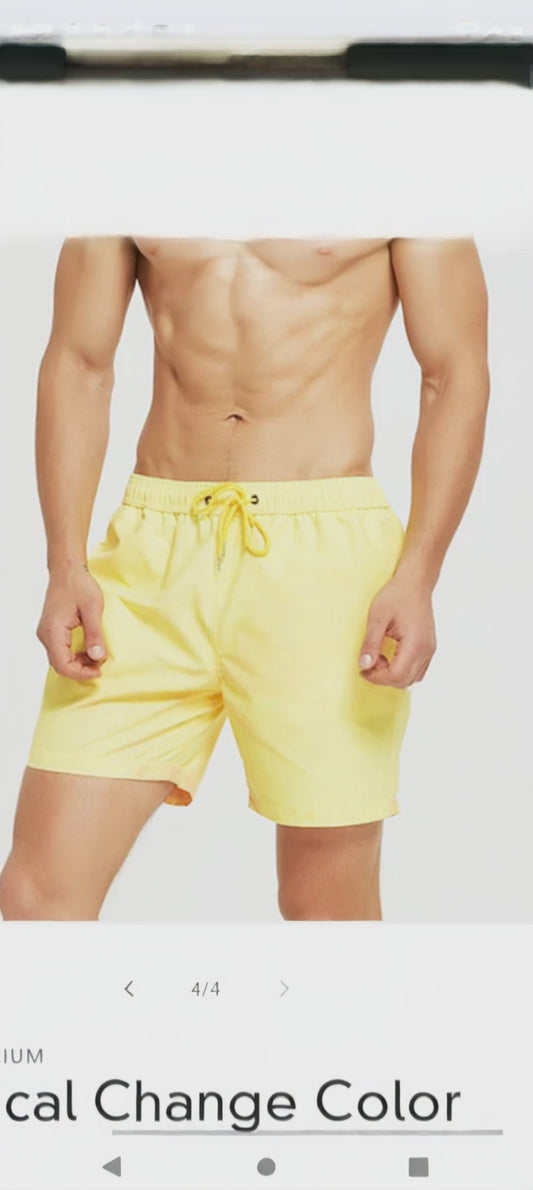 Magical Change Color Beach Shorts Summer Men Swimming Trunks Swimwear Swimsuit Quick Dry bathing shorts Beach Pant
