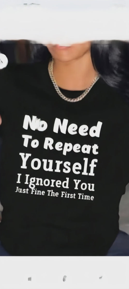 Ignored You Just Fine Comfy T-Shirt - Soft, Relaxed Fit, Casual, Funny Graphic Tee For Women